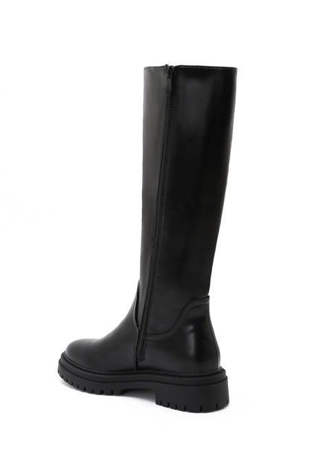 Black Knee High Lug Sole Boot-Shoes-Krush Kandy, Women's Online Fashion Boutique Located in Phoenix, Arizona (Scottsdale Area)