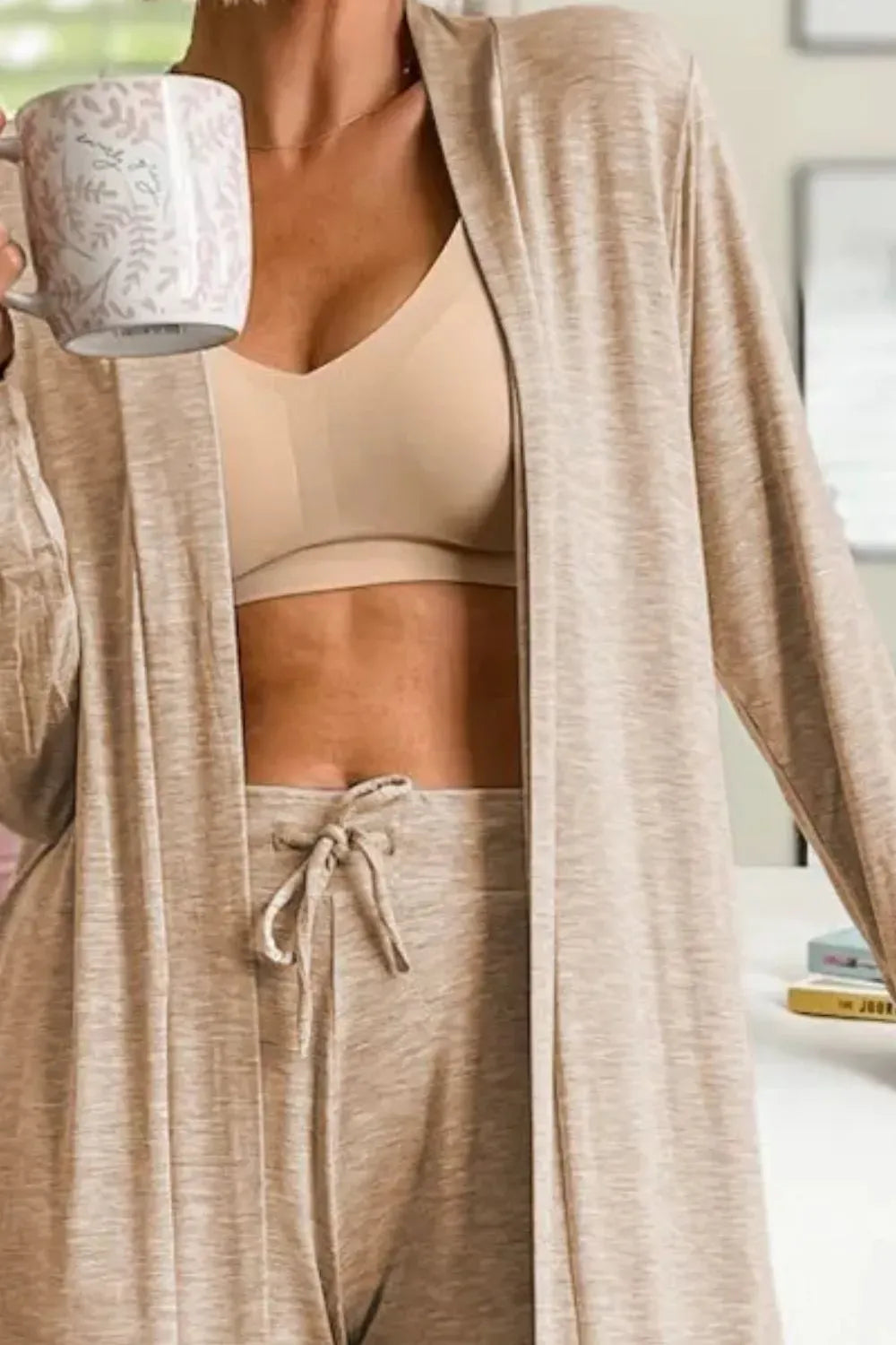 Open Front Long Sleeve Cardigan and Pants Lounge Set-Krush Kandy, Women's Online Fashion Boutique Located in Phoenix, Arizona (Scottsdale Area)