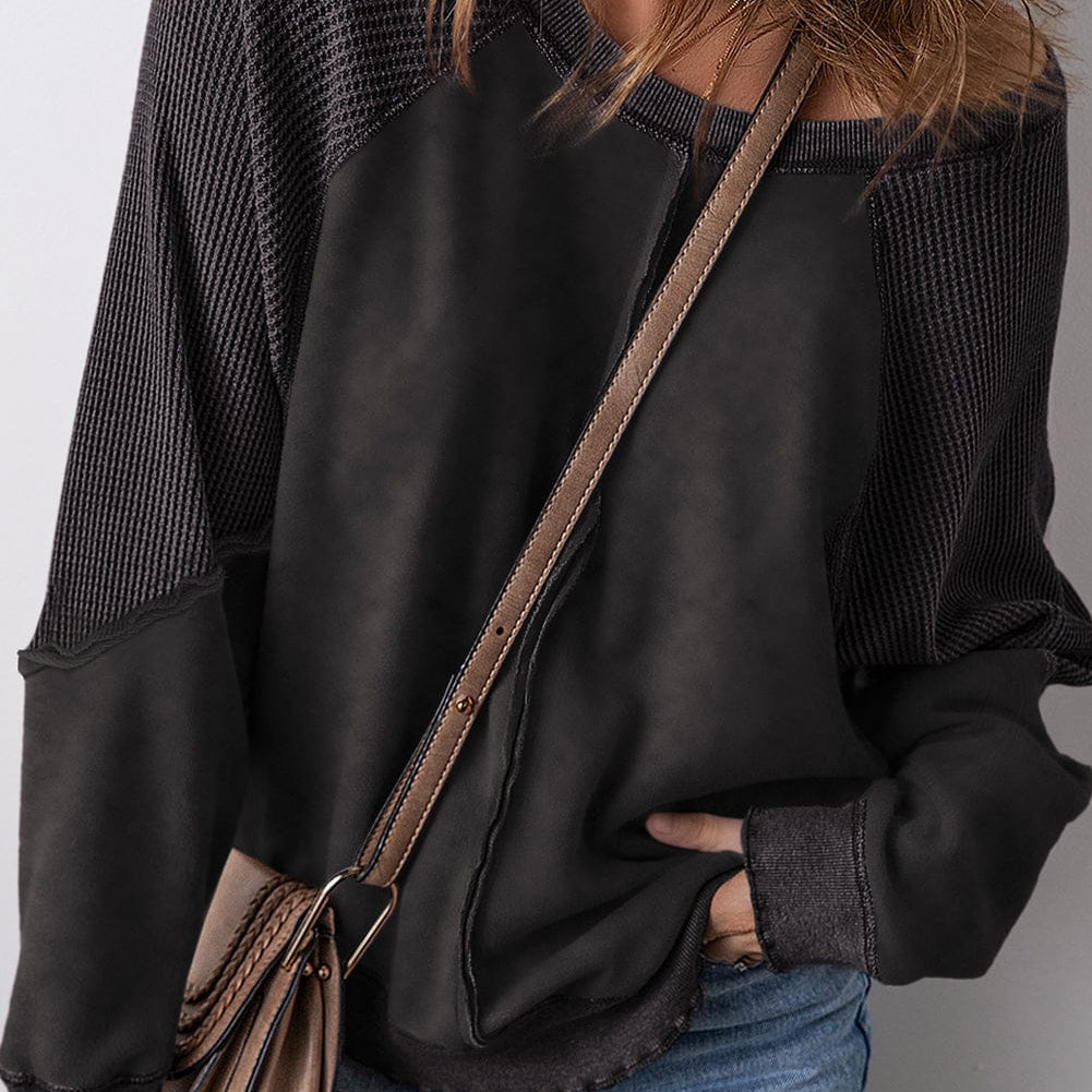 Casual Colorblock Pullover-Tops-Krush Kandy, Women's Online Fashion Boutique Located in Phoenix, Arizona (Scottsdale Area)