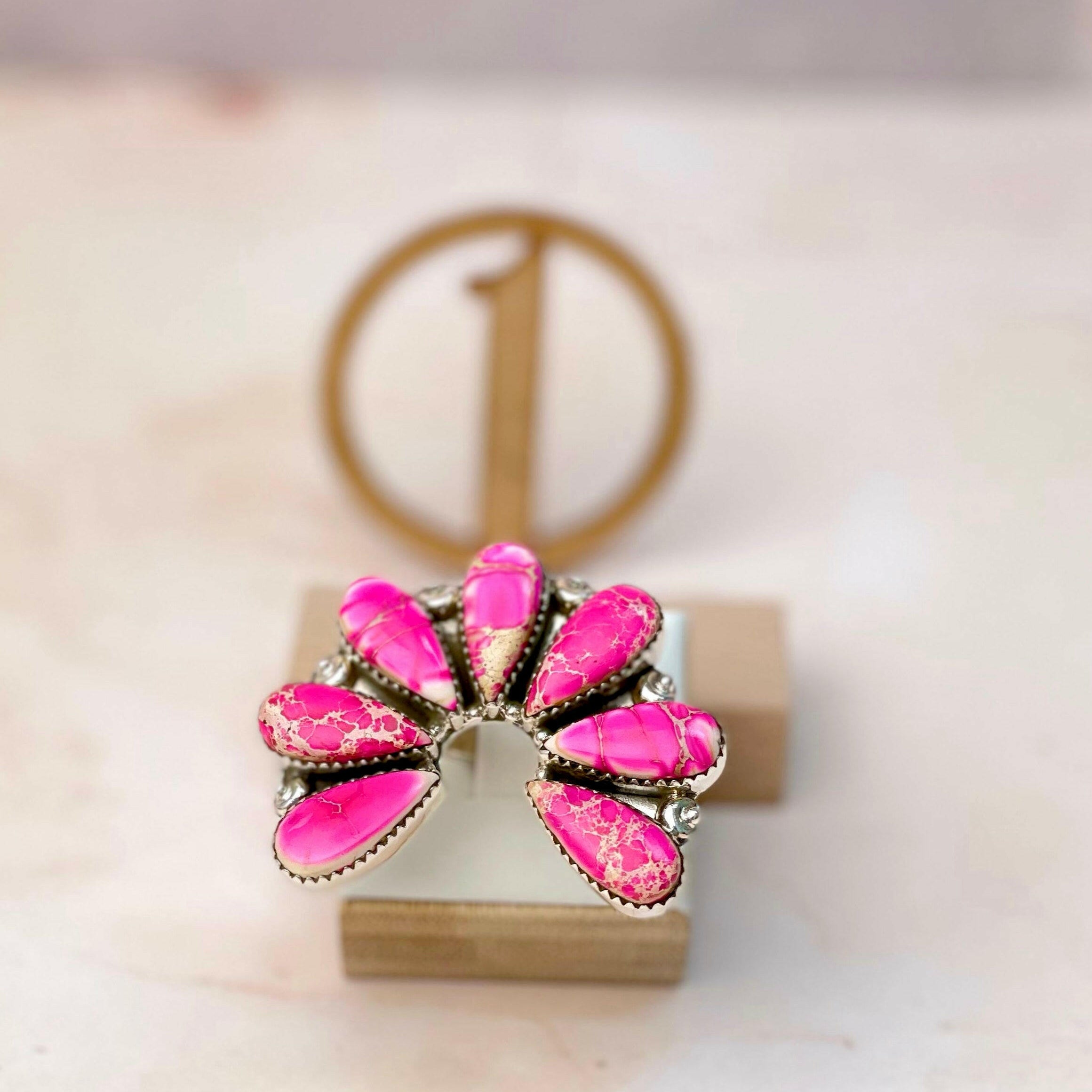 Flaming Horseshoe Jasper Stone Ring-Rings-Krush Kandy, Women's Online Fashion Boutique Located in Phoenix, Arizona (Scottsdale Area)