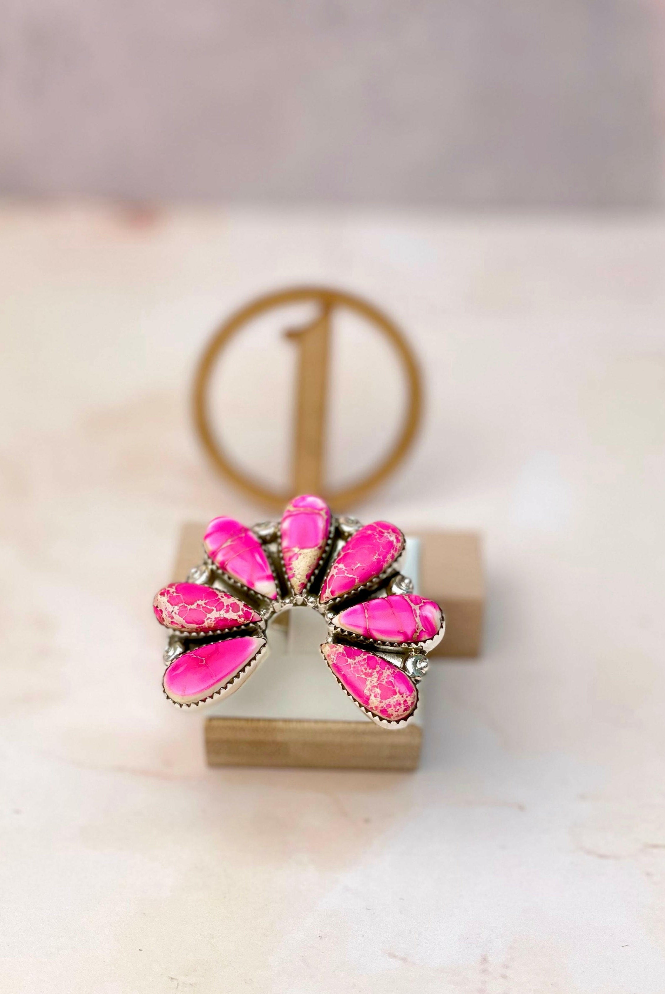 Flaming Horseshoe Jasper Stone Ring-Rings-Krush Kandy, Women's Online Fashion Boutique Located in Phoenix, Arizona (Scottsdale Area)