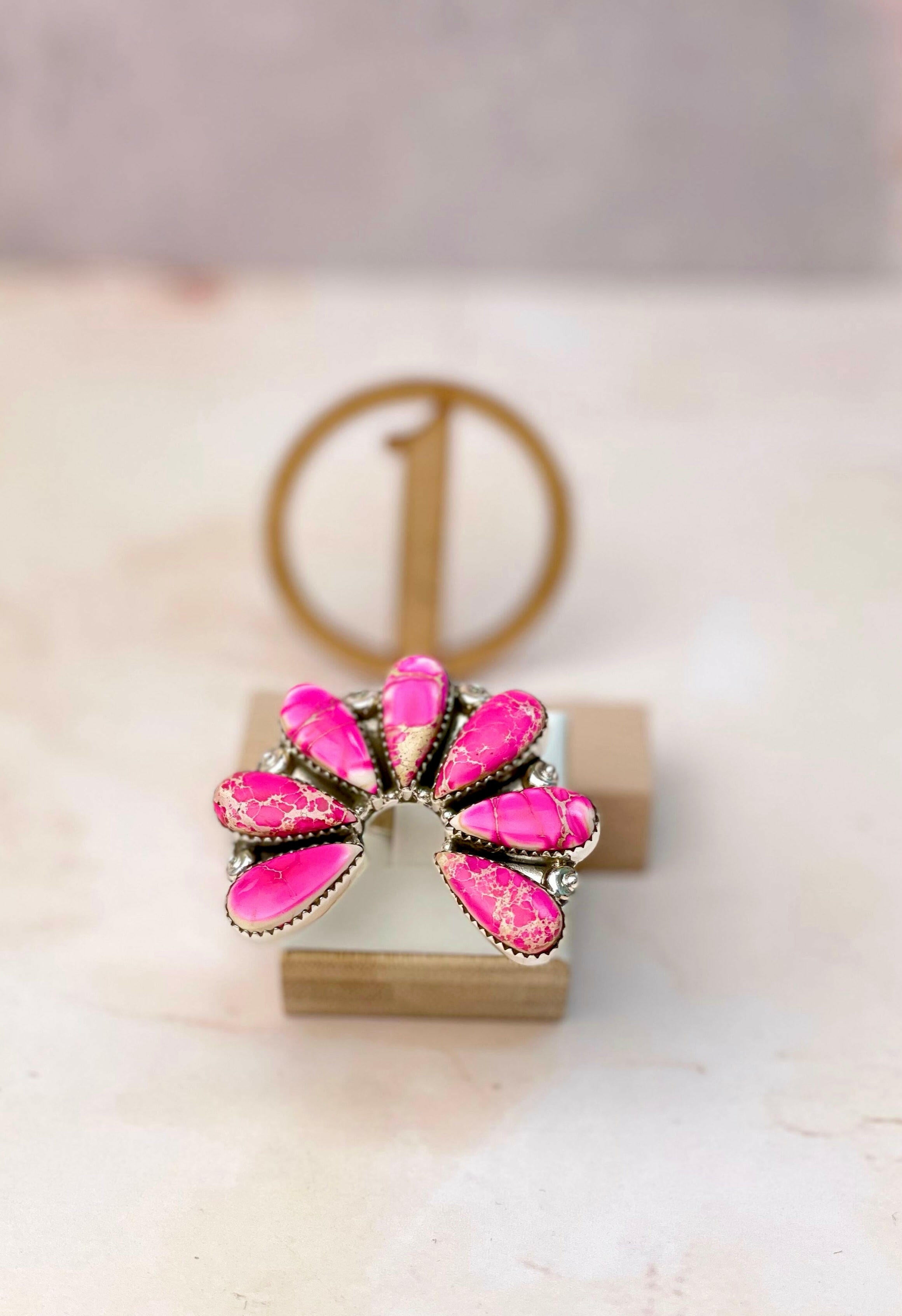 Flaming Horseshoe Jasper Stone Ring-Rings-Krush Kandy, Women's Online Fashion Boutique Located in Phoenix, Arizona (Scottsdale Area)