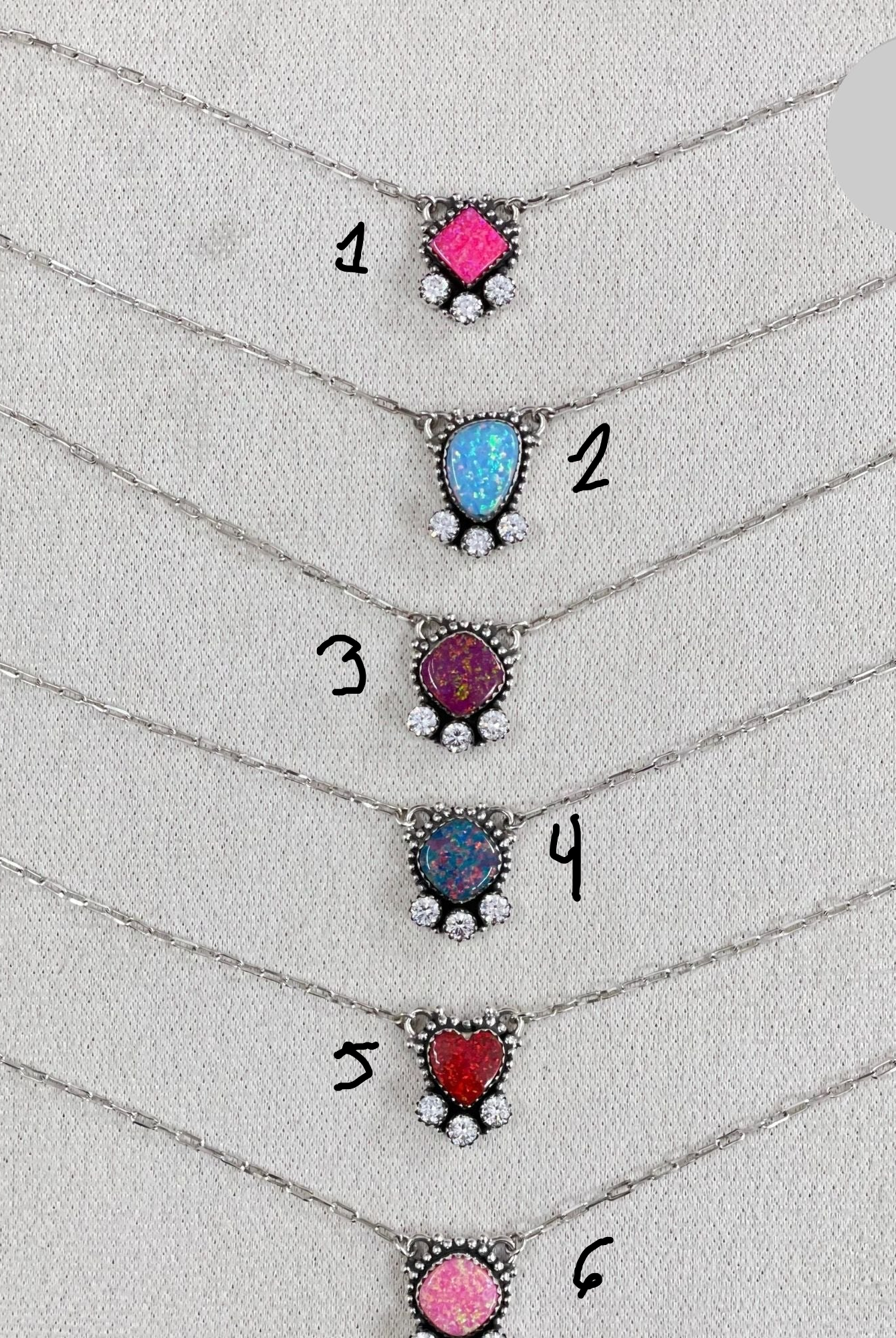 One Of A Kind Opal Necklaces-Chain Necklaces-Krush Kandy, Women's Online Fashion Boutique Located in Phoenix, Arizona (Scottsdale Area)