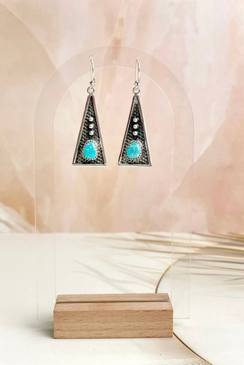 Boho Stamped Triangle Multi Earrings-Earrings-Krush Kandy, Women's Online Fashion Boutique Located in Phoenix, Arizona (Scottsdale Area)