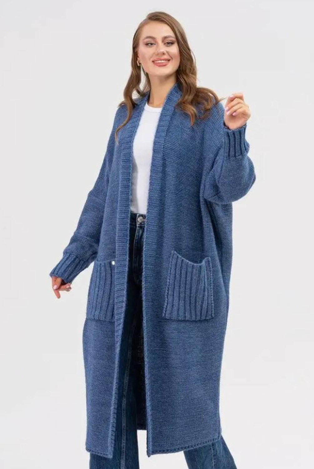 Pocketed Open Front Long Sleeve Longline Cardigan-Krush Kandy, Women's Online Fashion Boutique Located in Phoenix, Arizona (Scottsdale Area)