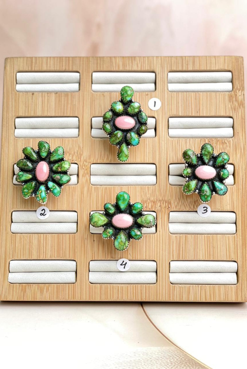 Blushing Conch & Sonoran Cluster Rings-Rings-Krush Kandy, Women's Online Fashion Boutique Located in Phoenix, Arizona (Scottsdale Area)