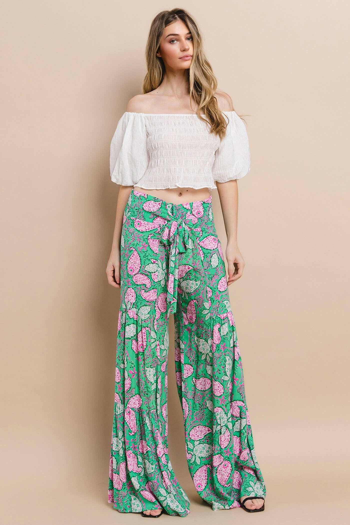 Sassy in Saffron Palazzo Pants-Pants-Krush Kandy, Women's Online Fashion Boutique Located in Phoenix, Arizona (Scottsdale Area)