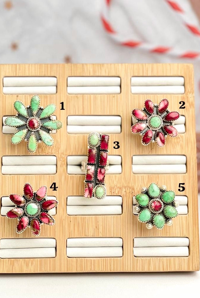 One Of A Kind Dahlia Rings-Rings-Krush Kandy, Women's Online Fashion Boutique Located in Phoenix, Arizona (Scottsdale Area)