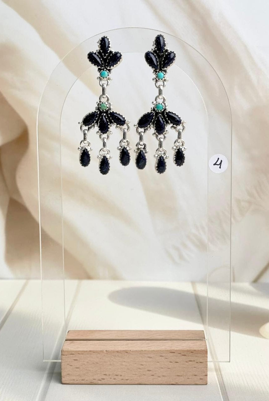 Boho Stone Fringe Drop Dangle Earrings-Earrings-Krush Kandy, Women's Online Fashion Boutique Located in Phoenix, Arizona (Scottsdale Area)
