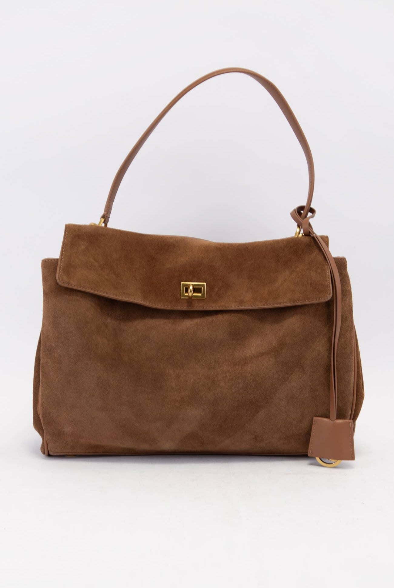 Genuine Suede Turn-Lock Satchel-handbags-Krush Kandy, Women's Online Fashion Boutique Located in Phoenix, Arizona (Scottsdale Area)