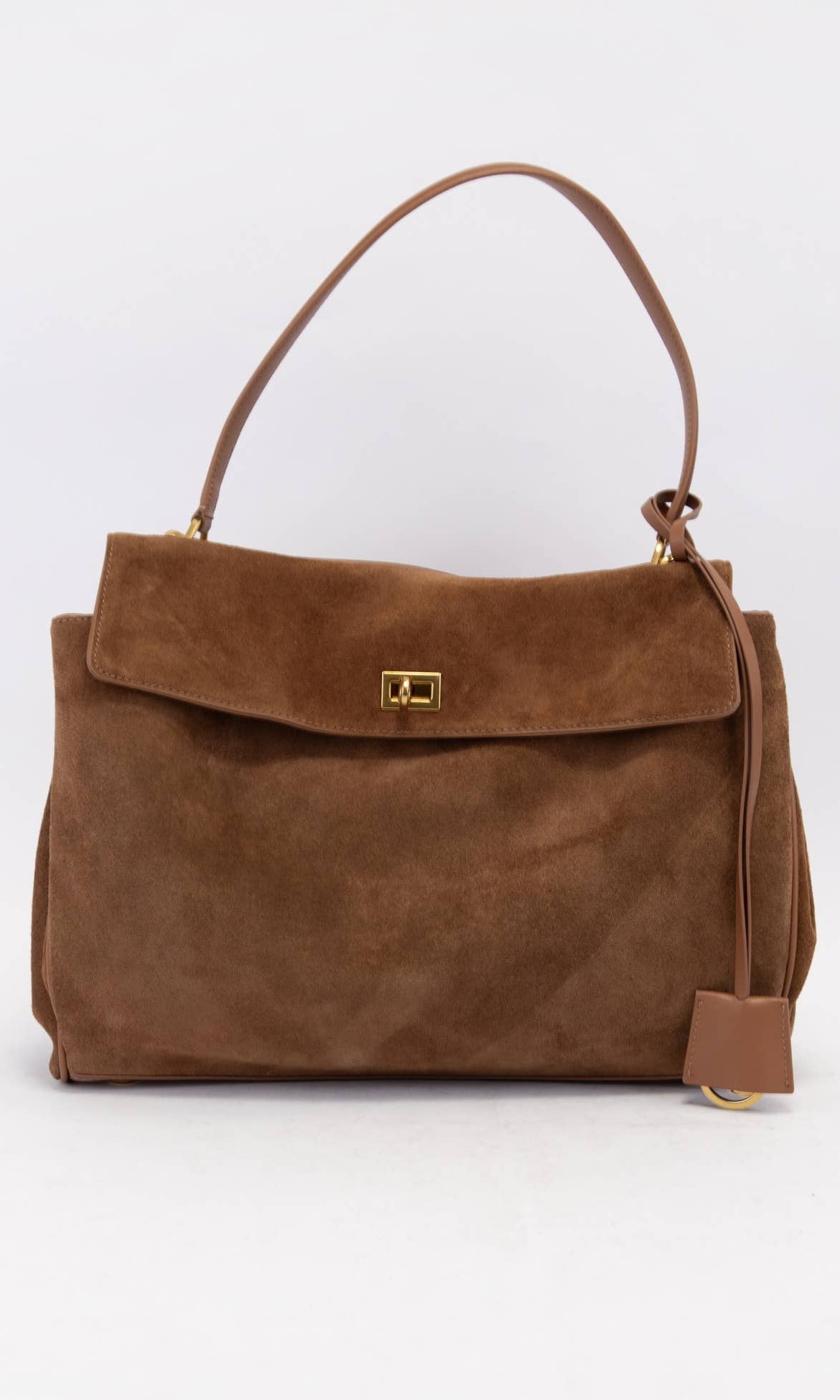 Genuine Suede Turn-Lock Satchel-handbags-Krush Kandy, Women's Online Fashion Boutique Located in Phoenix, Arizona (Scottsdale Area)