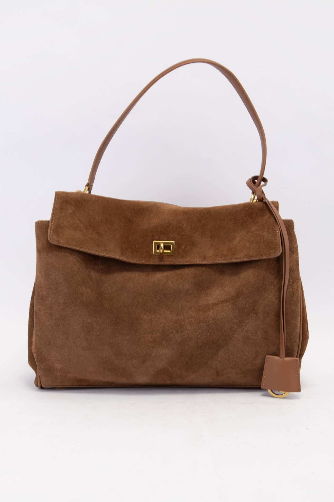 Genuine Suede Turn-Lock Satchel-handbags-Krush Kandy, Women's Online Fashion Boutique Located in Phoenix, Arizona (Scottsdale Area)