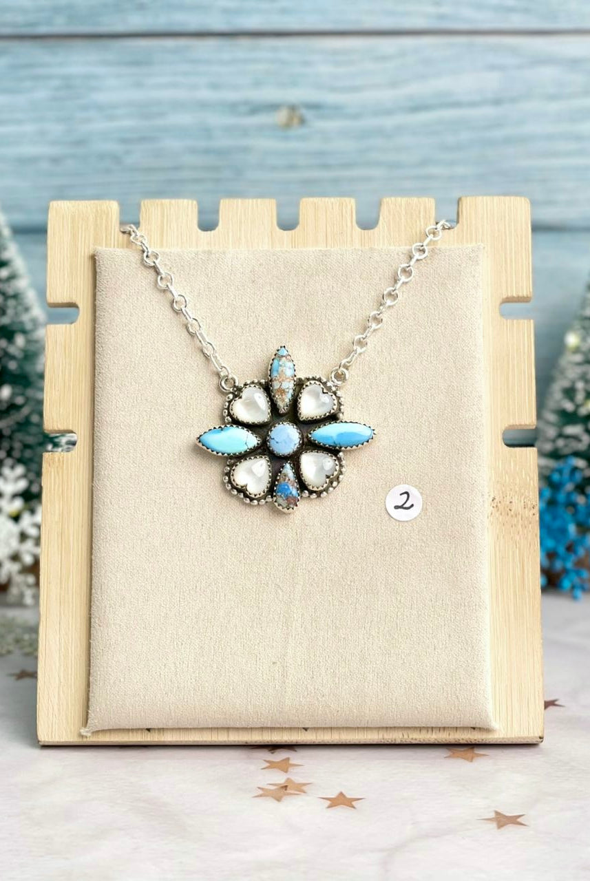 Winter Frost Golden Hills Cluster Necklace-Necklaces-Krush Kandy, Women's Online Fashion Boutique Located in Phoenix, Arizona (Scottsdale Area)