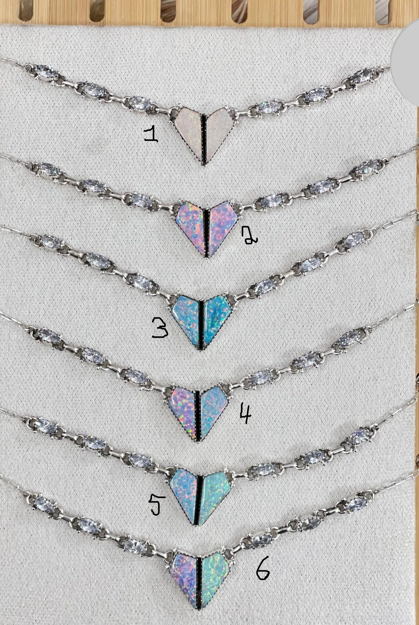 Opal & CZ Necklaces-Chain Necklaces-Krush Kandy, Women's Online Fashion Boutique Located in Phoenix, Arizona (Scottsdale Area)