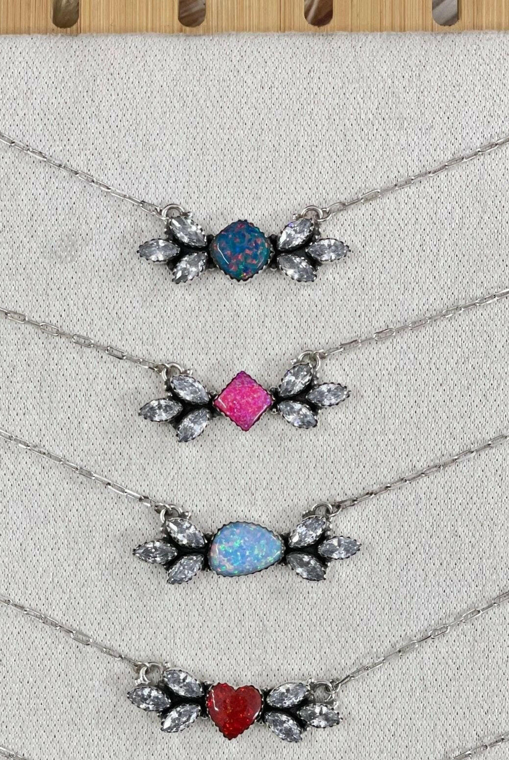 Frozen In Time Stone Necklaces-Chain Necklaces-Krush Kandy, Women's Online Fashion Boutique Located in Phoenix, Arizona (Scottsdale Area)