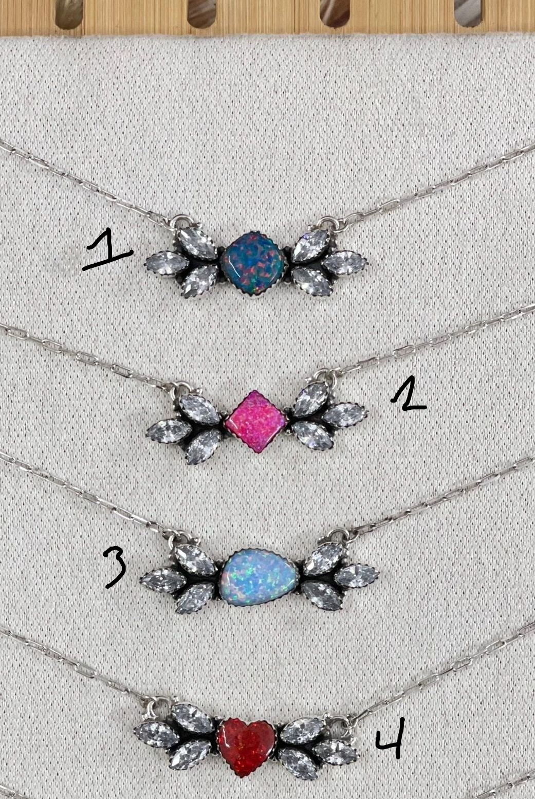 Frozen In Time Stone Necklaces-Chain Necklaces-Krush Kandy, Women's Online Fashion Boutique Located in Phoenix, Arizona (Scottsdale Area)