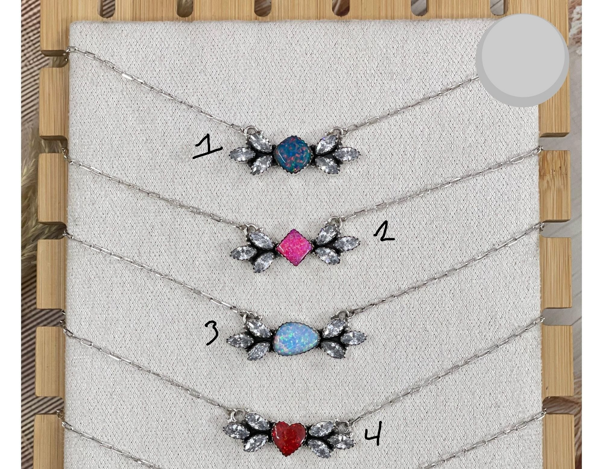 Frozen In Time Stone Necklaces-Chain Necklaces-Krush Kandy, Women's Online Fashion Boutique Located in Phoenix, Arizona (Scottsdale Area)