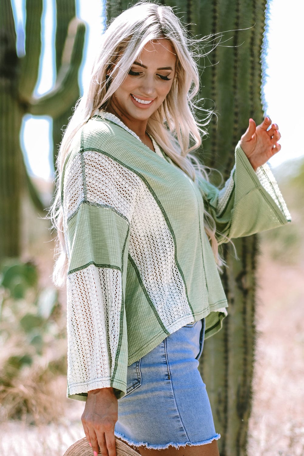 Stylish Striped V-Neck Knit Top-Tops-Krush Kandy, Women's Online Fashion Boutique Located in Phoenix, Arizona (Scottsdale Area)