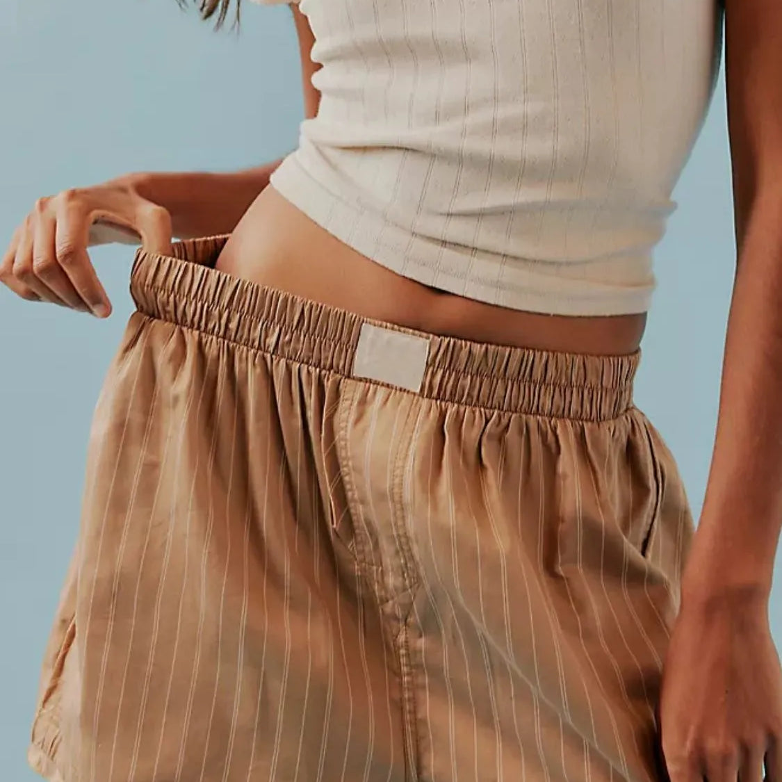 Striped Elastic Waist Shorts-Krush Kandy, Women's Online Fashion Boutique Located in Phoenix, Arizona (Scottsdale Area)