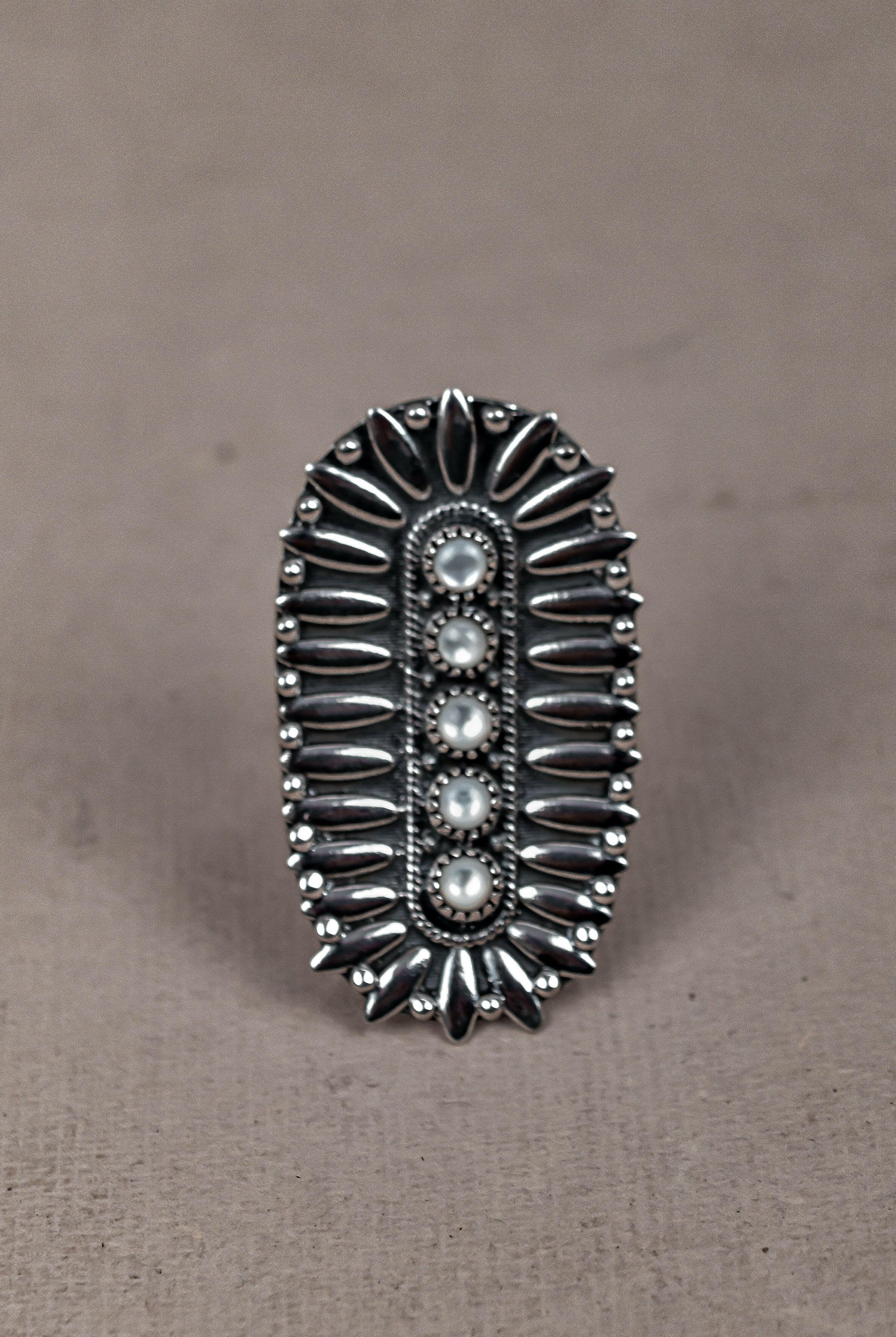 Sterling Silver Jeweled Fossil Crawler Ring-Crawler Rings-Krush Kandy, Women's Online Fashion Boutique Located in Phoenix, Arizona (Scottsdale Area)