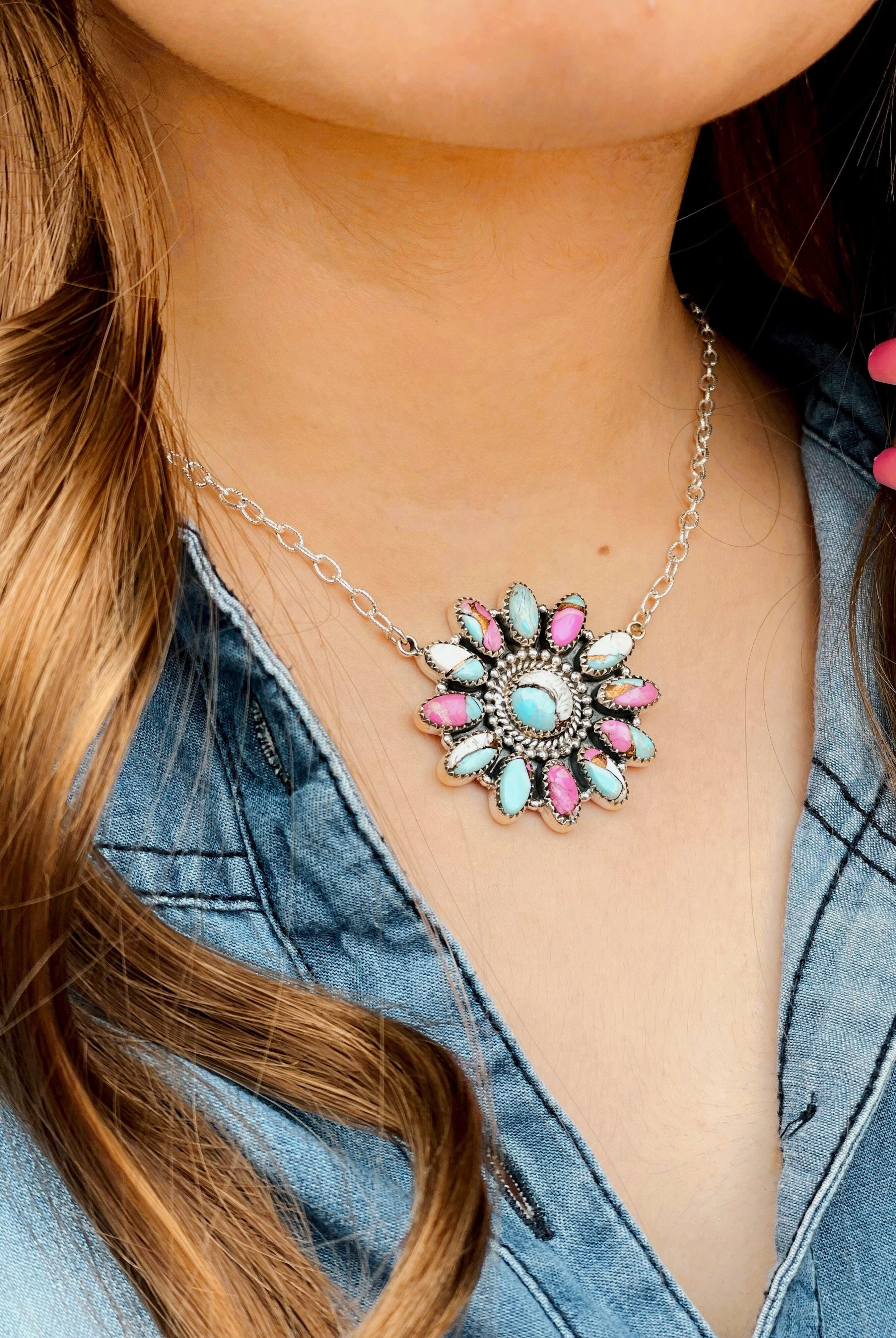 Cotton Candy Cluster Necklace no. 33-Necklaces-Krush Kandy, Women's Online Fashion Boutique Located in Phoenix, Arizona (Scottsdale Area)