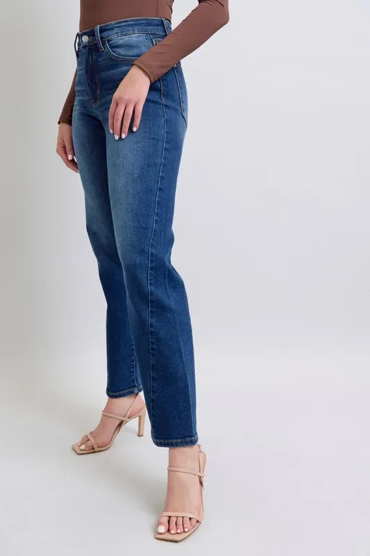 Judy Blue Full Size Side Seam Detail Straight Jeans with Pockets-jeans-Krush Kandy, Women's Online Fashion Boutique Located in Phoenix, Arizona (Scottsdale Area)