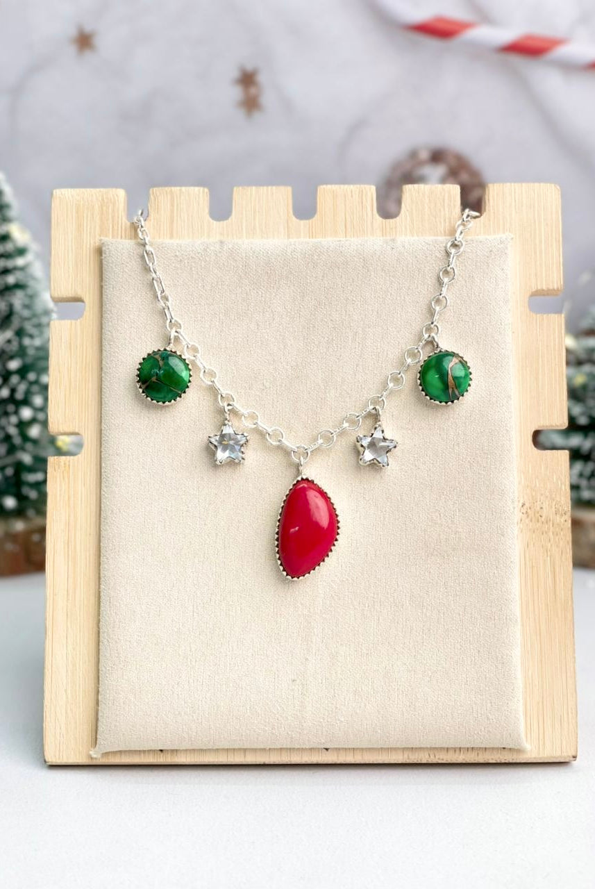 Christmas in Kandyland Star Drop Necklace-Necklaces-Krush Kandy, Women's Online Fashion Boutique Located in Phoenix, Arizona (Scottsdale Area)