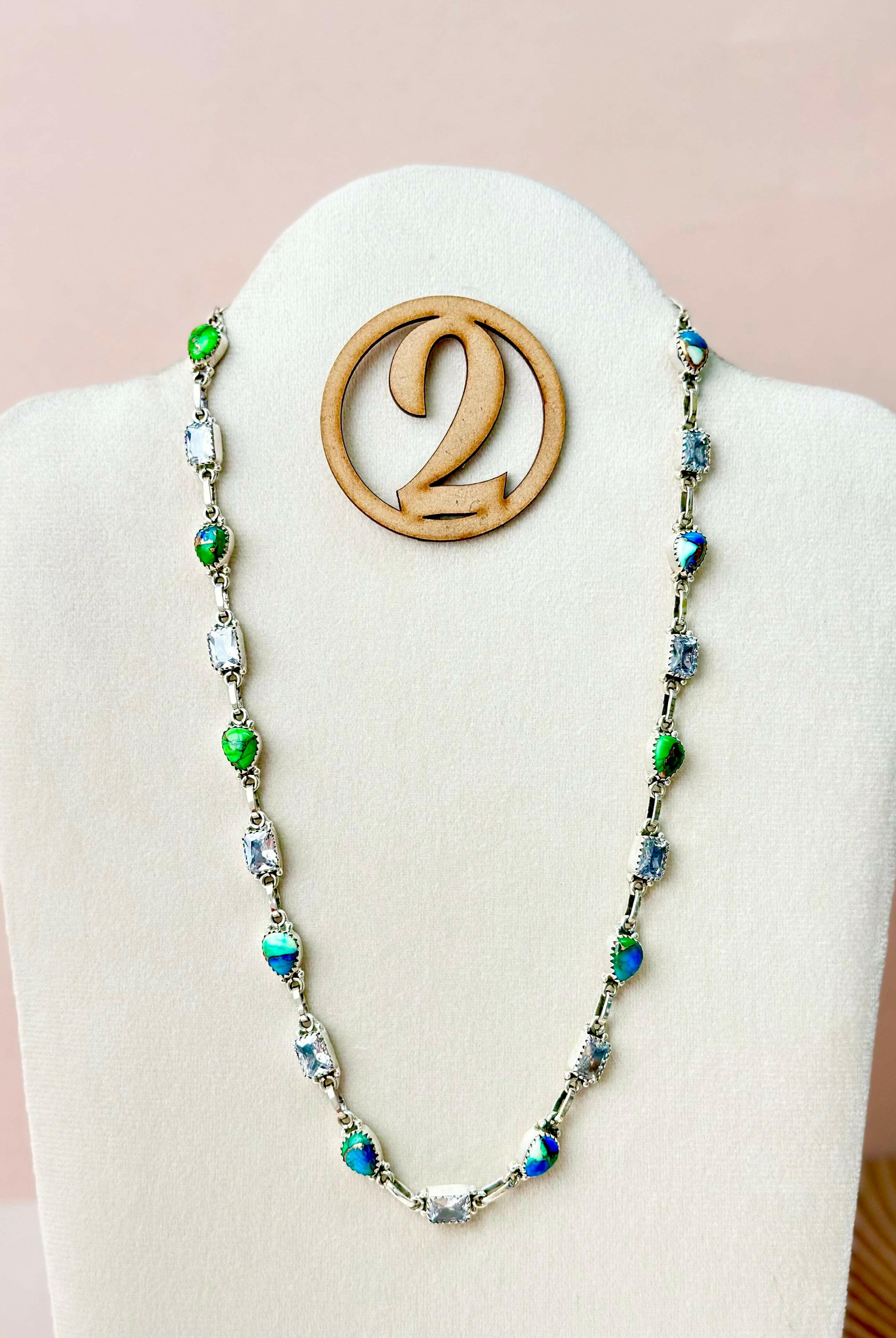 Darling Dahlias and Crystals Statement Necklace-Necklaces-Krush Kandy, Women's Online Fashion Boutique Located in Phoenix, Arizona (Scottsdale Area)