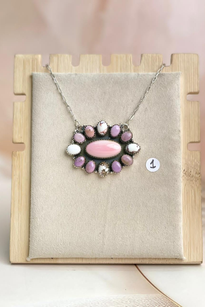 Multi Conch Long Daisy Necklace-Necklaces-Krush Kandy, Women's Online Fashion Boutique Located in Phoenix, Arizona (Scottsdale Area)