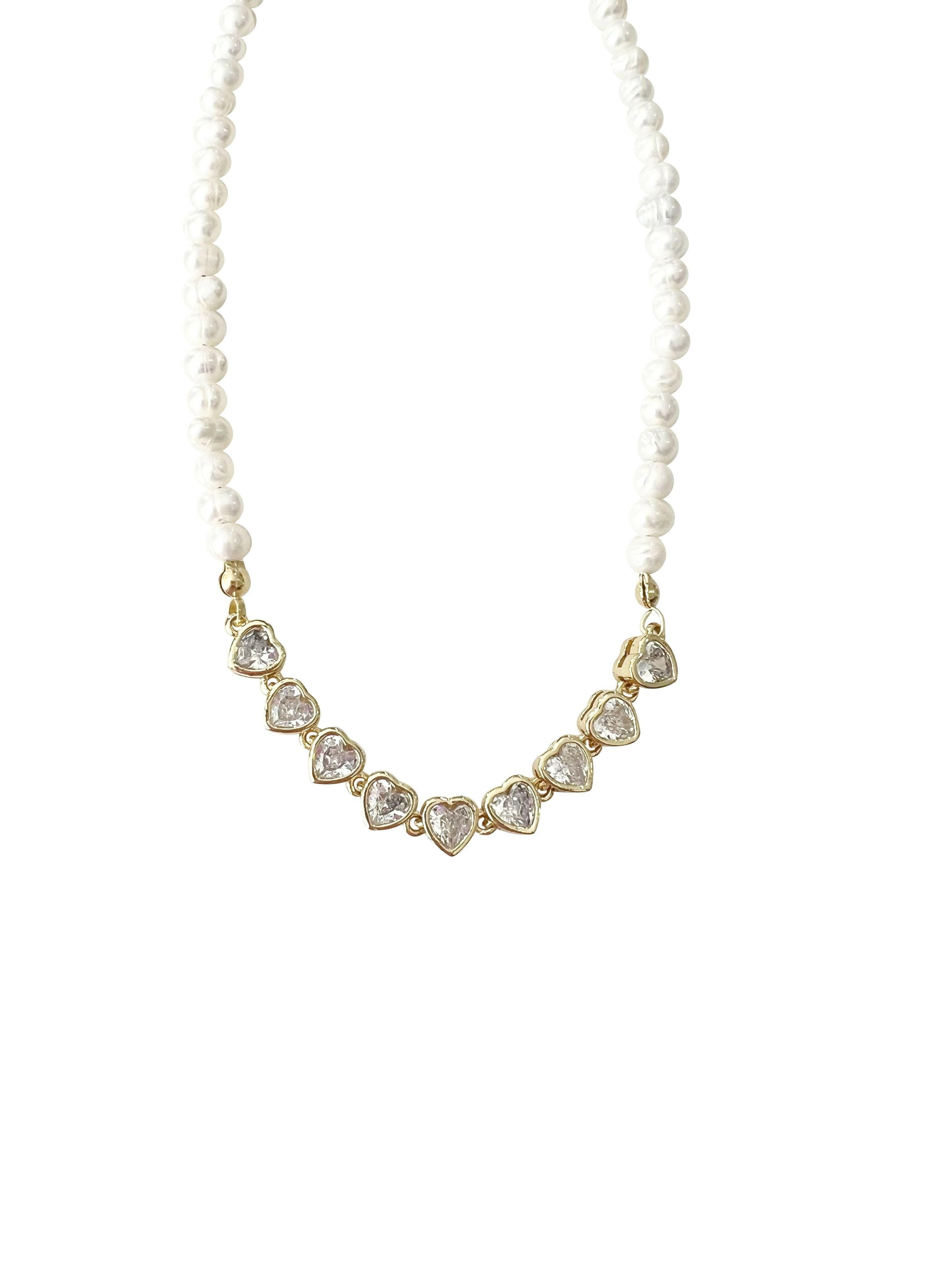 Pearl Necklace-Necklace-Krush Kandy, Women's Online Fashion Boutique Located in Phoenix, Arizona (Scottsdale Area)