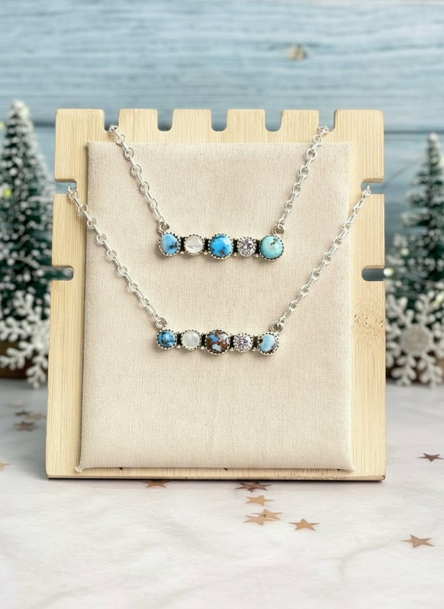 Winter Frost Golden Hills Bar Necklace-Necklaces-Krush Kandy, Women's Online Fashion Boutique Located in Phoenix, Arizona (Scottsdale Area)