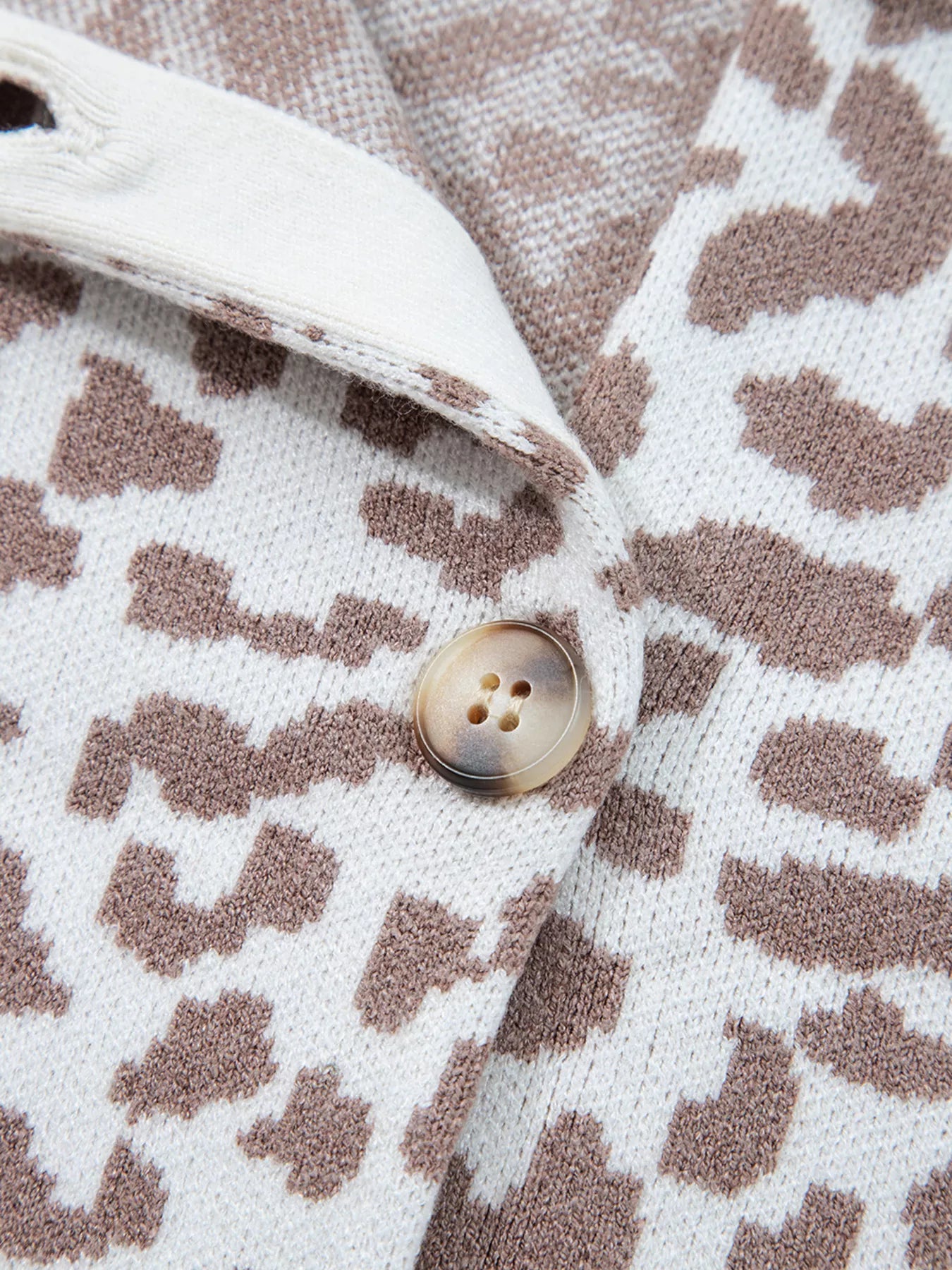 Leopard Drop Shoulder Chunky Knitted Cardigan-Sweater-Krush Kandy, Women's Online Fashion Boutique Located in Phoenix, Arizona (Scottsdale Area)