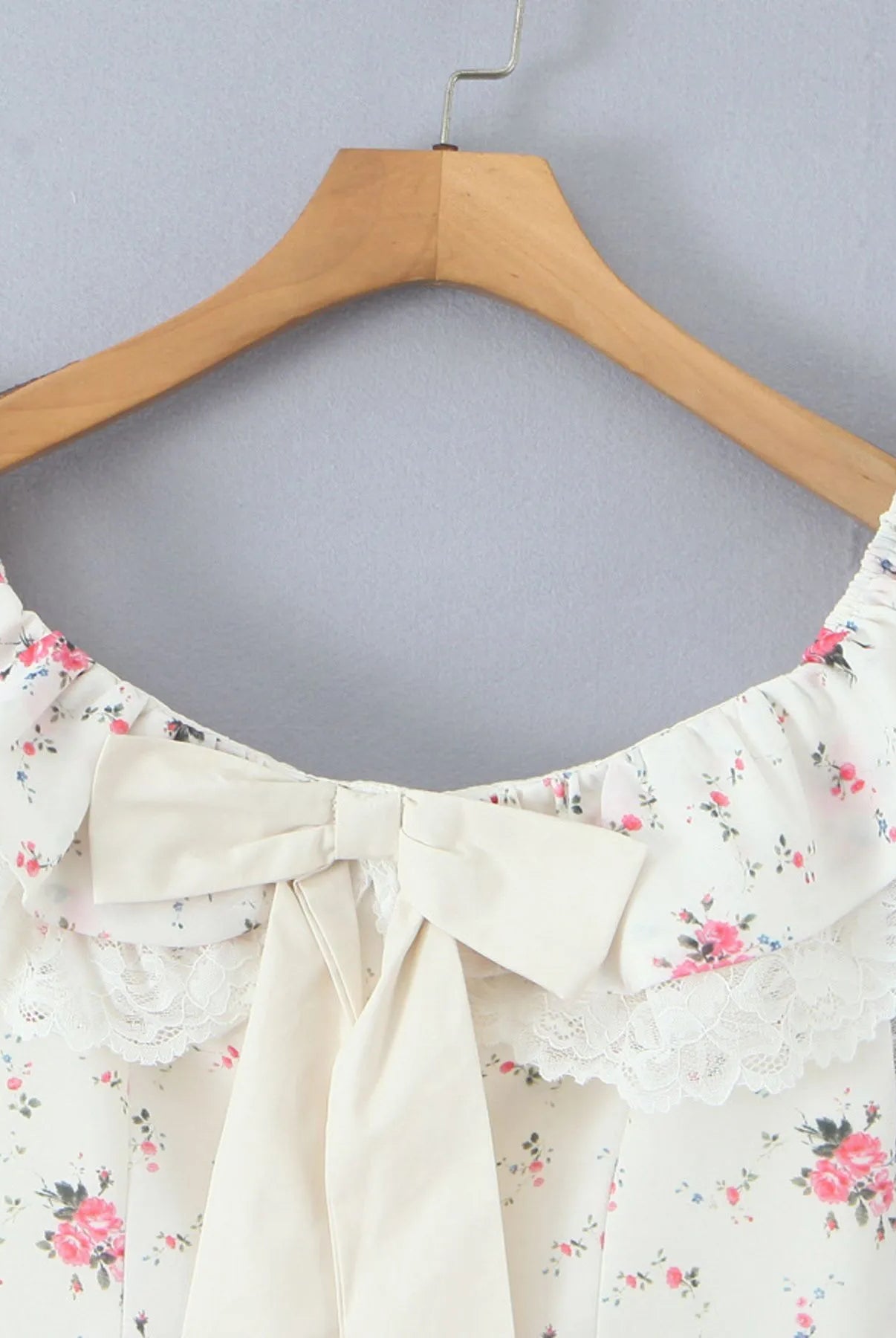 Off-Shoulder Floral Lace Trim Mini Dress-Dresses-Krush Kandy, Women's Online Fashion Boutique Located in Phoenix, Arizona (Scottsdale Area)