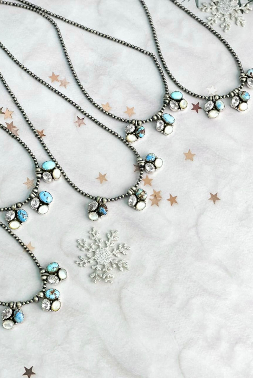 Winter Frost Golden Hills Beads Necklace-Necklaces-Krush Kandy, Women's Online Fashion Boutique Located in Phoenix, Arizona (Scottsdale Area)