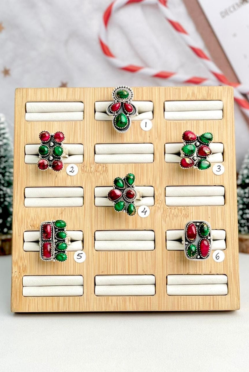 Perfect Holiday Dahlia Stone Cluster Ring-Rings-Krush Kandy, Women's Online Fashion Boutique Located in Phoenix, Arizona (Scottsdale Area)