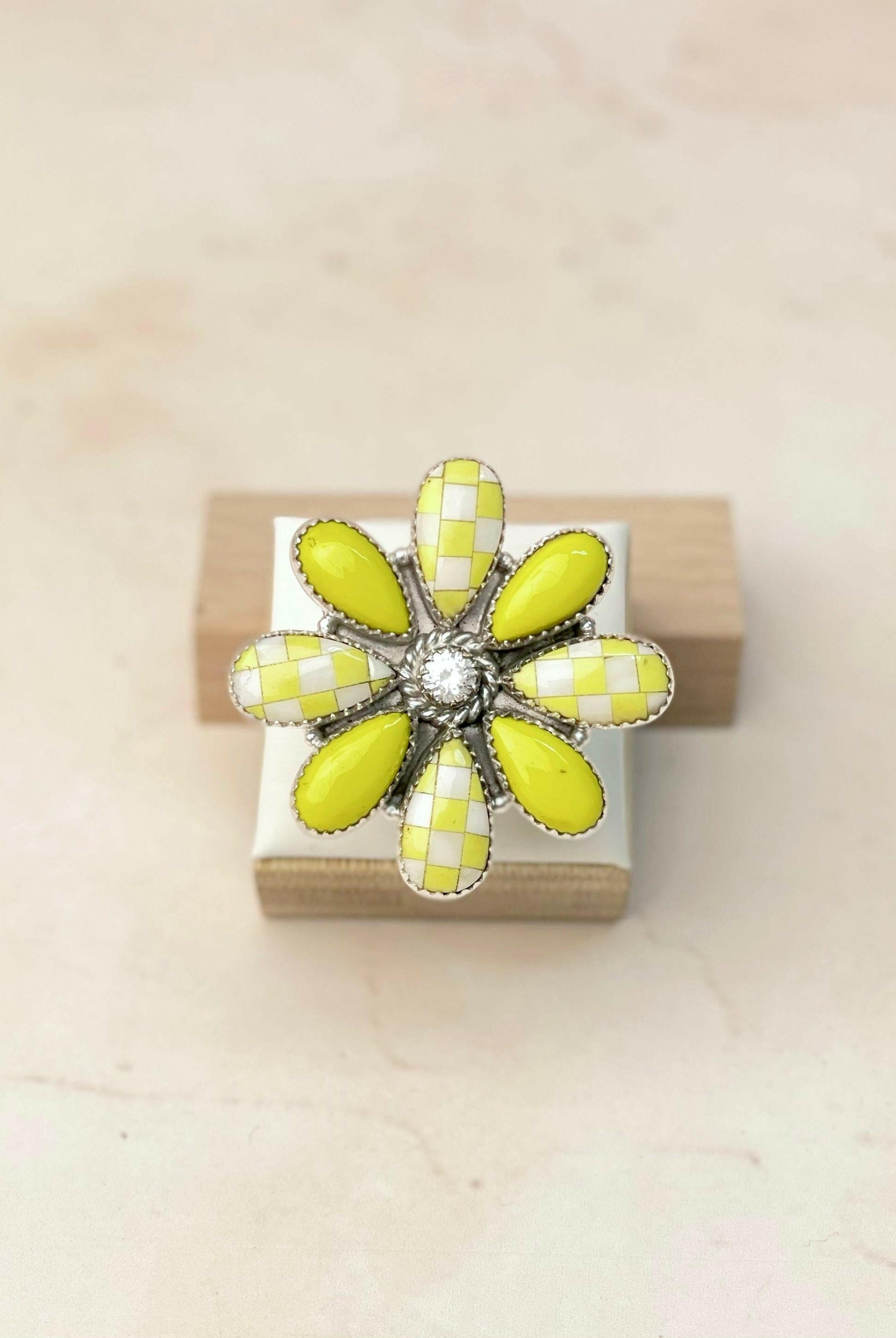 Rosarita Yellow Sunshine Petals Ring MADE TO ORDER-Rings-Krush Kandy, Women's Online Fashion Boutique Located in Phoenix, Arizona (Scottsdale Area)