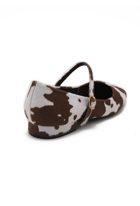 Cow Print Mary Jane Flats-Shoes-Krush Kandy, Women's Online Fashion Boutique Located in Phoenix, Arizona (Scottsdale Area)