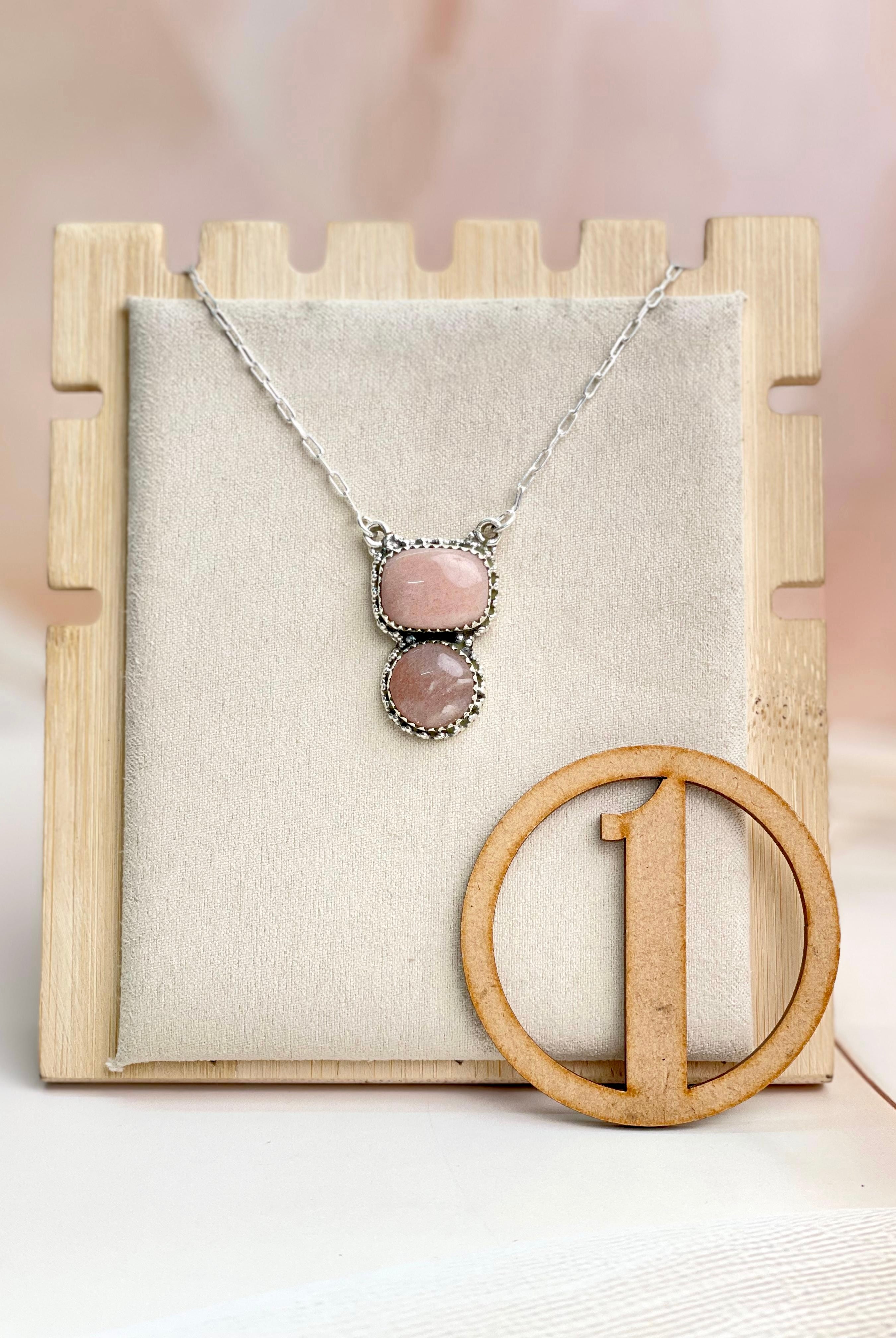 Sunstone 2 stone Necklace sno 33-Necklaces-Krush Kandy, Women's Online Fashion Boutique Located in Phoenix, Arizona (Scottsdale Area)