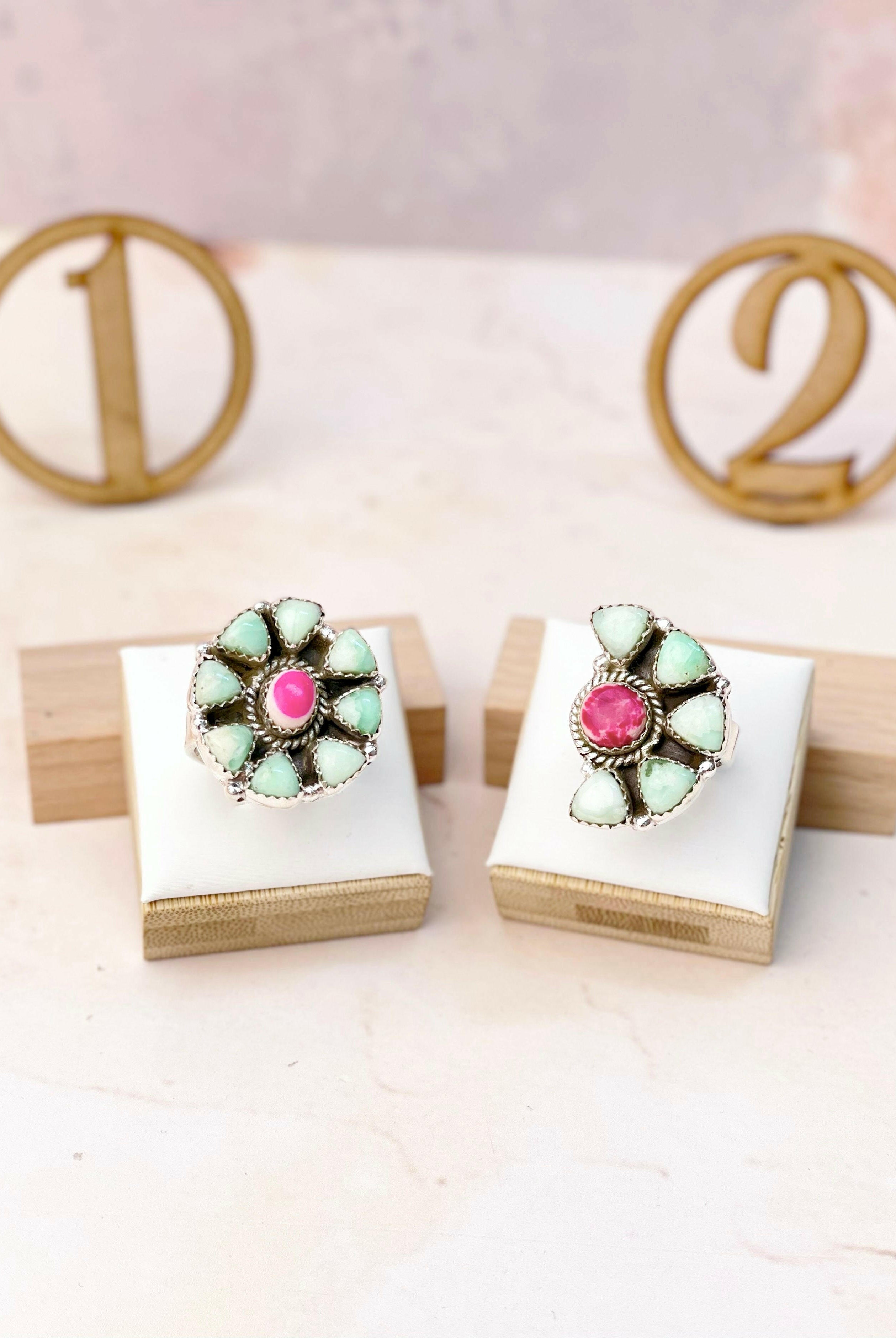Paloma & Pink Jasper One of a Kind Rings-Rings-Krush Kandy, Women's Online Fashion Boutique Located in Phoenix, Arizona (Scottsdale Area)