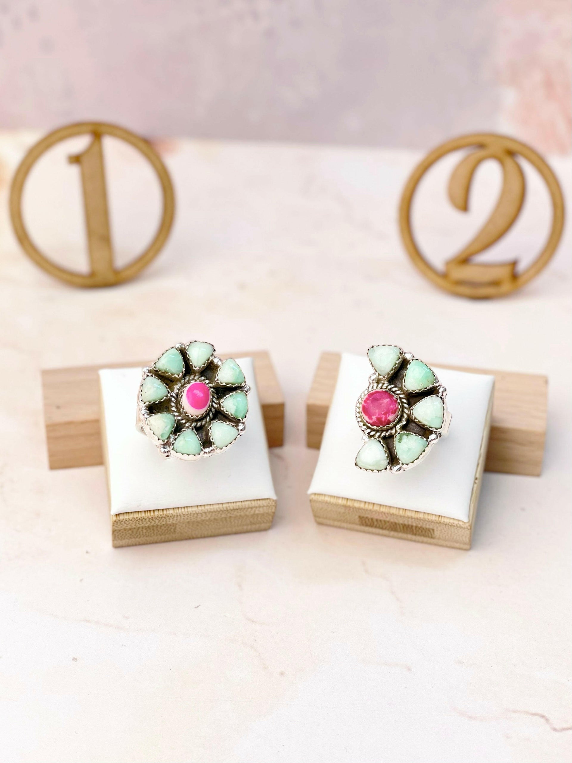 Paloma & Pink Jasper One of a Kind Rings-Rings-Krush Kandy, Women's Online Fashion Boutique Located in Phoenix, Arizona (Scottsdale Area)