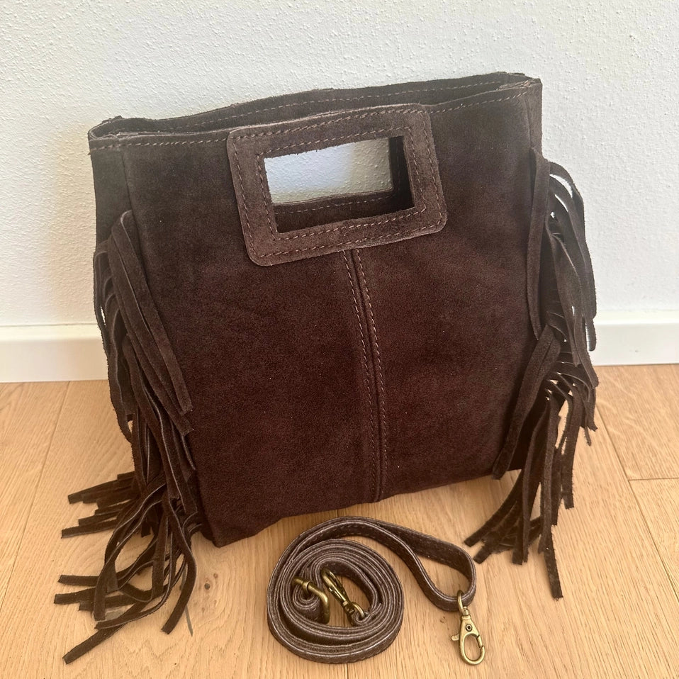 Sienna Fringe Suede Crossbody Bag