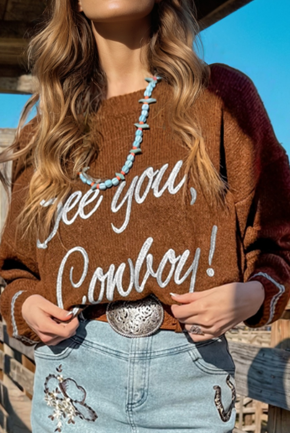 See You, Cowboy! Sweater-Sweaters-Krush Kandy, Women's Online Fashion Boutique Located in Phoenix, Arizona (Scottsdale Area)
