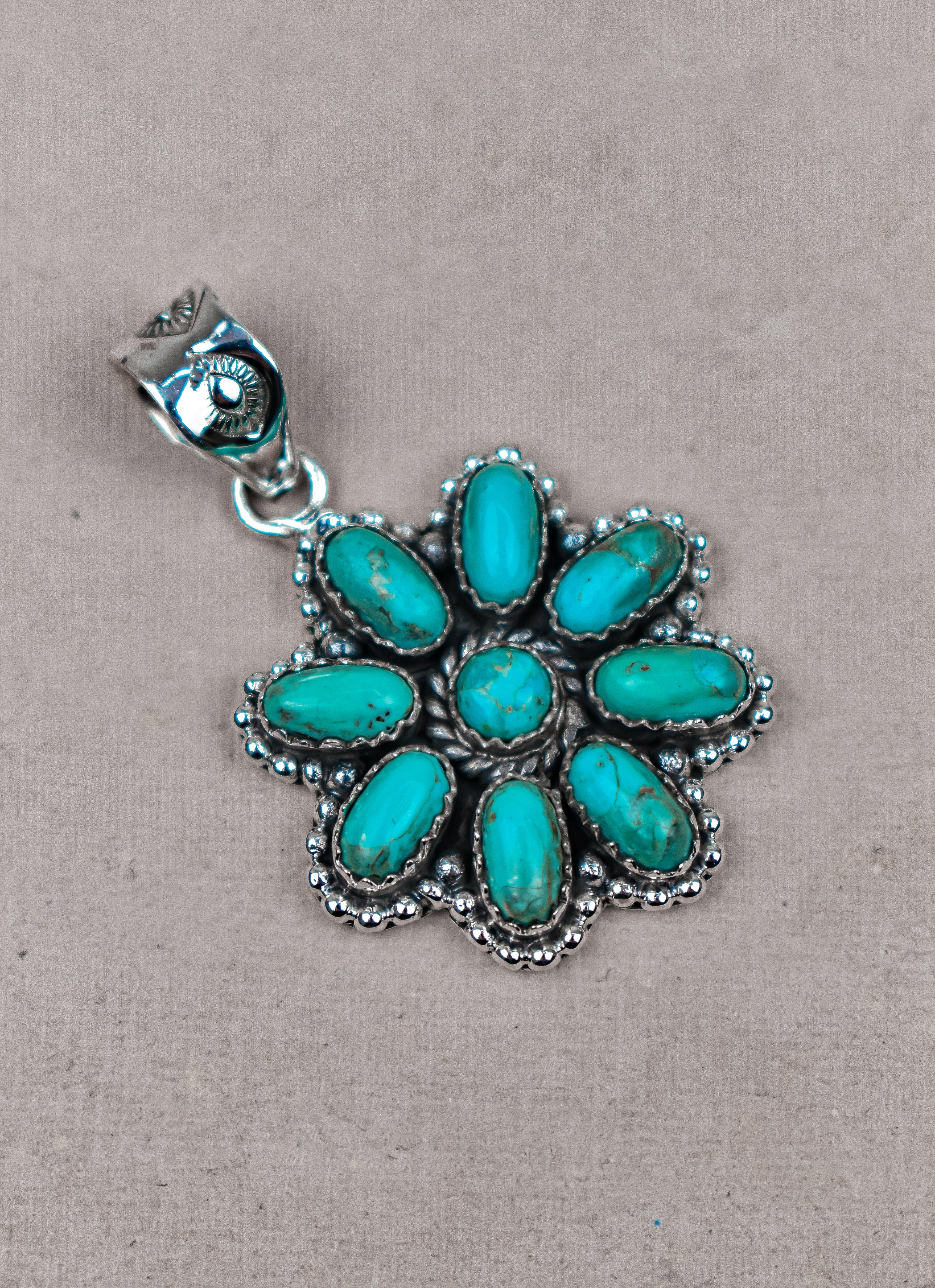 Silver Blossom Gem Pendant-Pendant Necklaces-Krush Kandy, Women's Online Fashion Boutique Located in Phoenix, Arizona (Scottsdale Area)