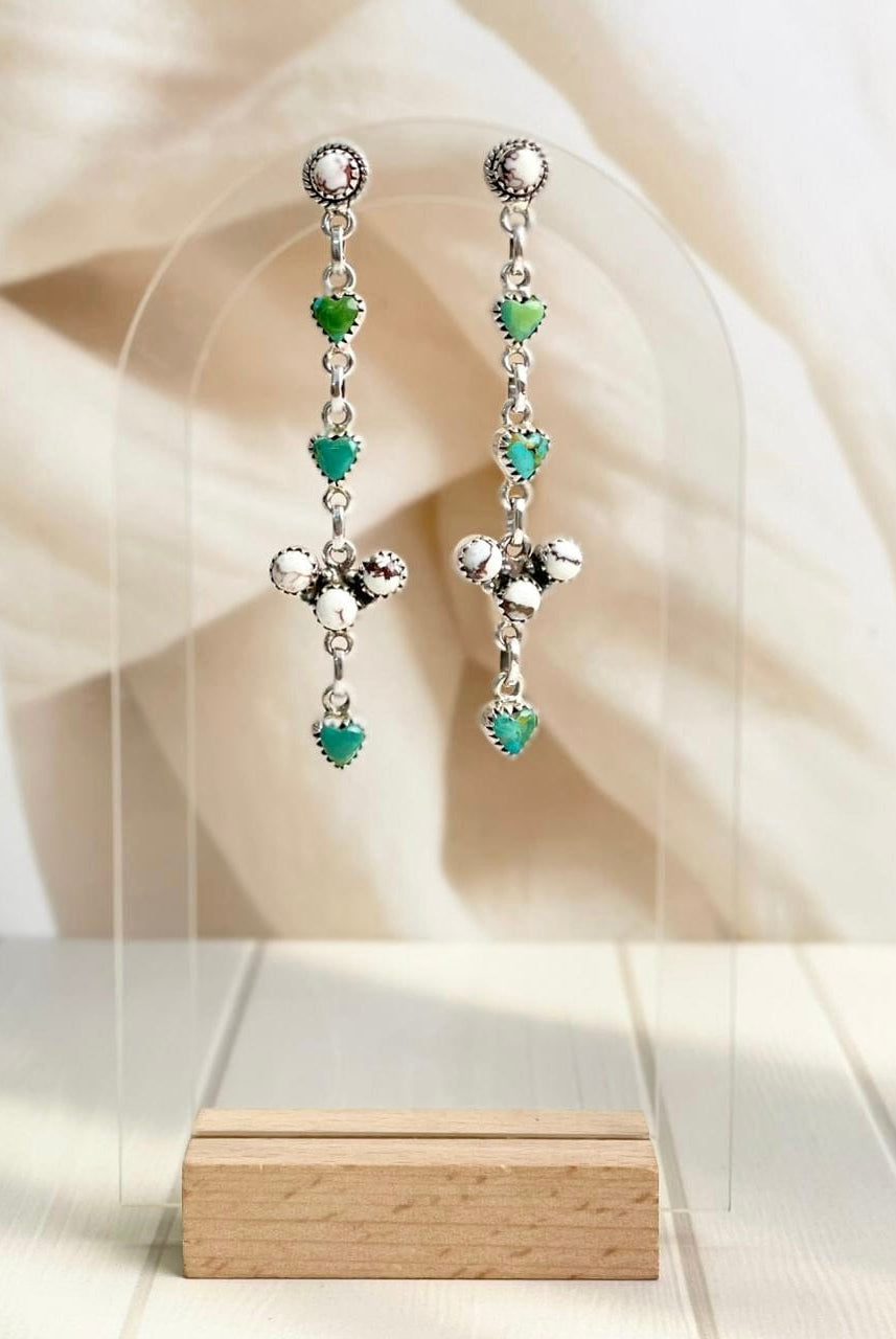 Boho Long Heart Dangle Earrings-Earrings-Krush Kandy, Women's Online Fashion Boutique Located in Phoenix, Arizona (Scottsdale Area)
