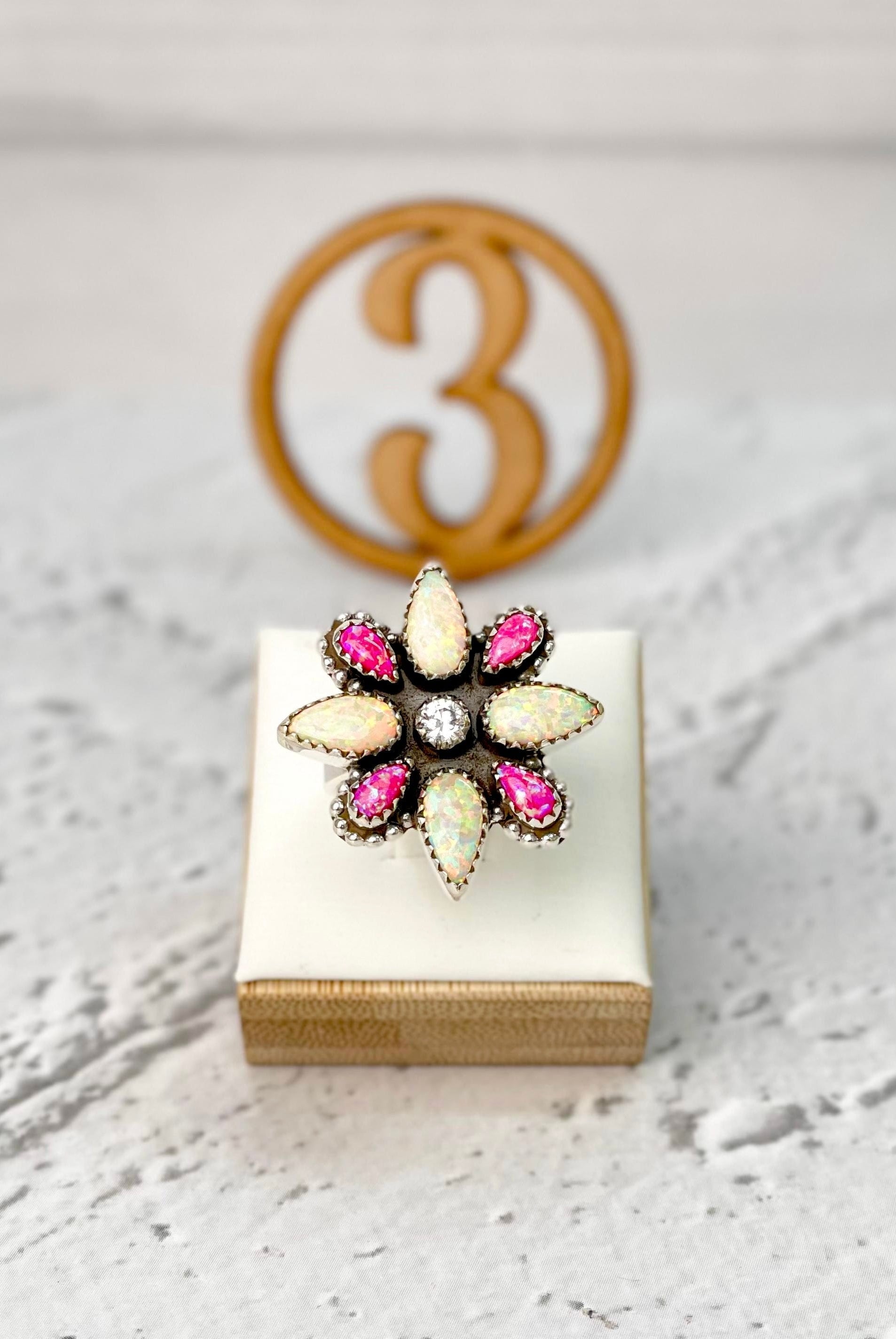 Desert Rose Daisy Glow Ring-Rings-Krush Kandy, Women's Online Fashion Boutique Located in Phoenix, Arizona (Scottsdale Area)