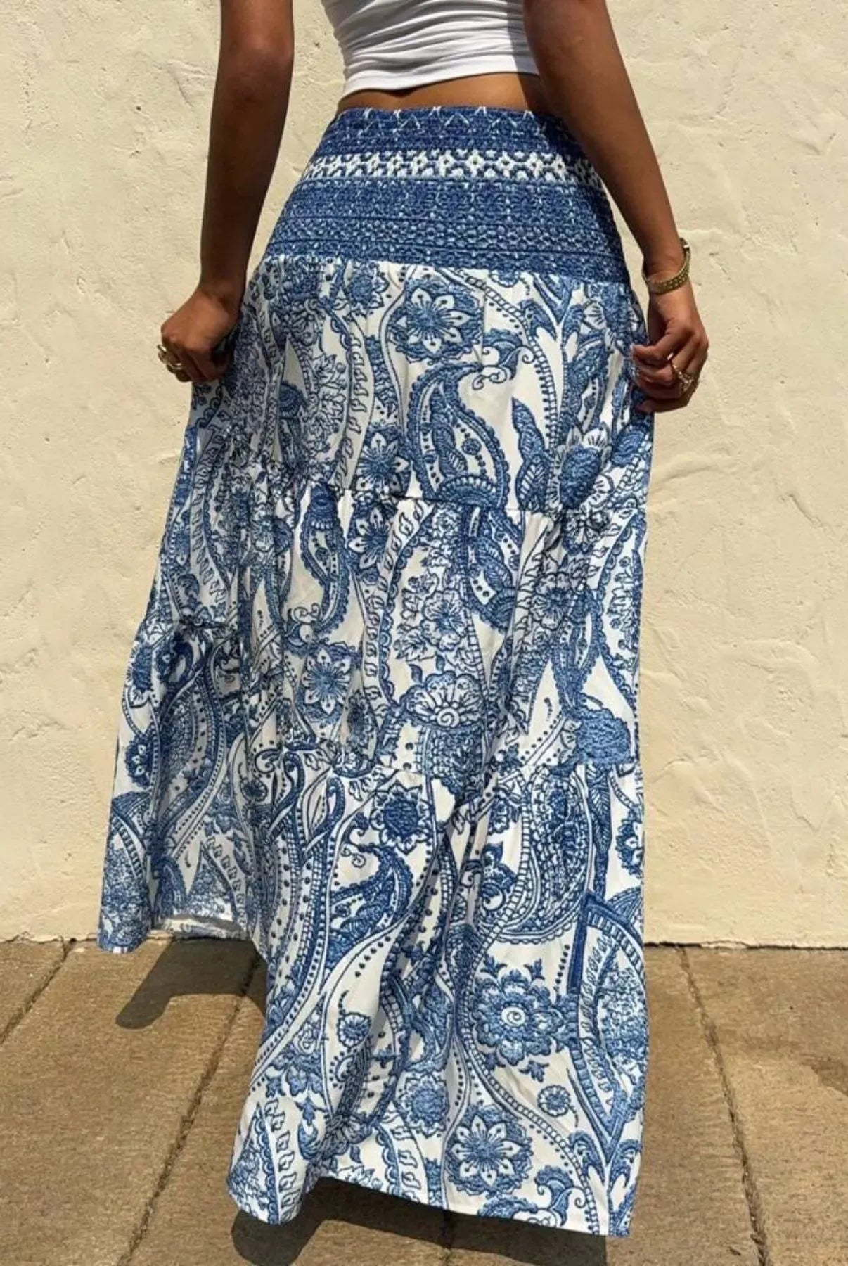 Printed High Waist Maxi Skirt-Skirts-Krush Kandy, Women's Online Fashion Boutique Located in Phoenix, Arizona (Scottsdale Area)