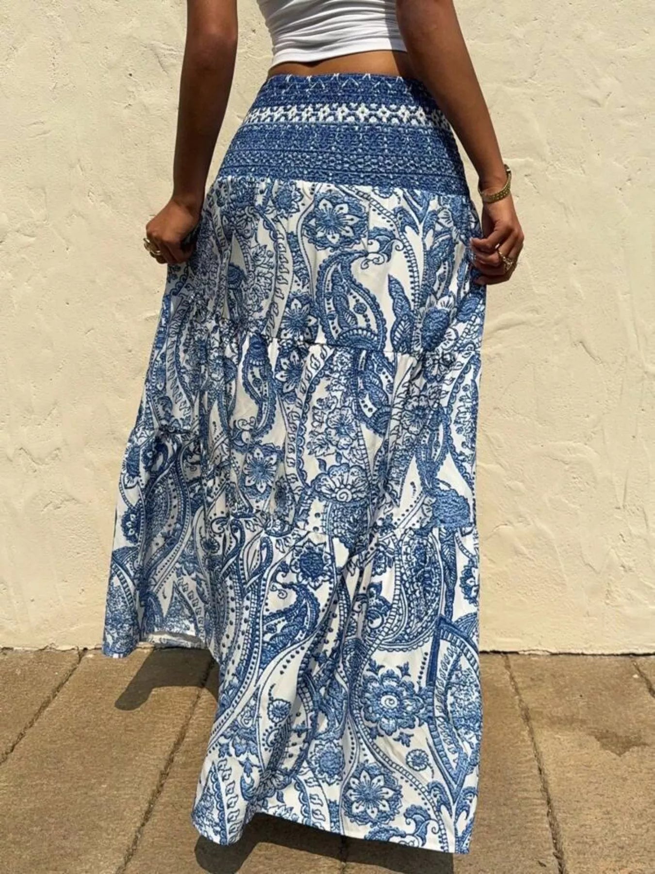 Printed High Waist Maxi Skirt-Skirts-Krush Kandy, Women's Online Fashion Boutique Located in Phoenix, Arizona (Scottsdale Area)