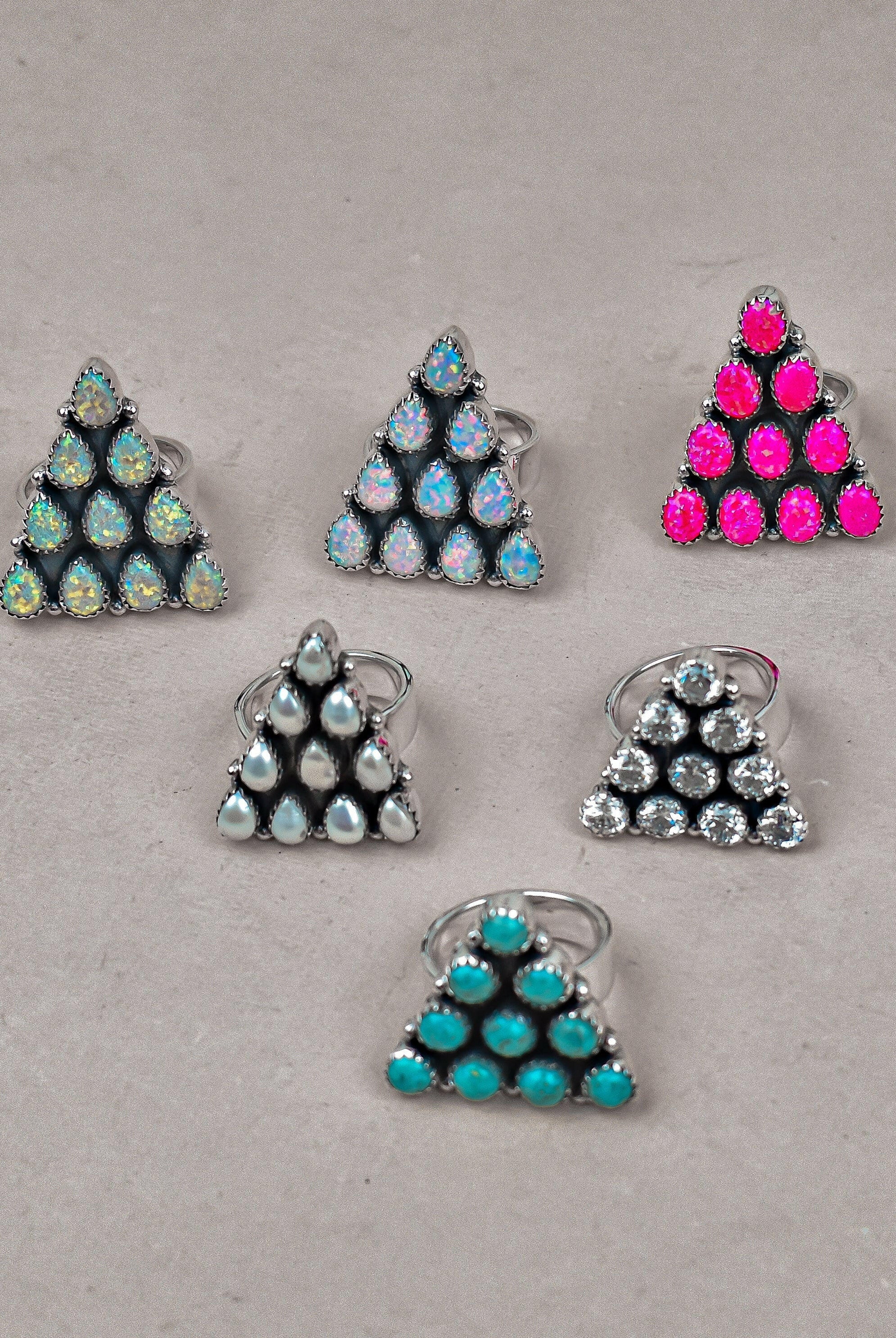 Pyramid Prism Gemstone Ring-Cluster Rings-Krush Kandy, Women's Online Fashion Boutique Located in Phoenix, Arizona (Scottsdale Area)