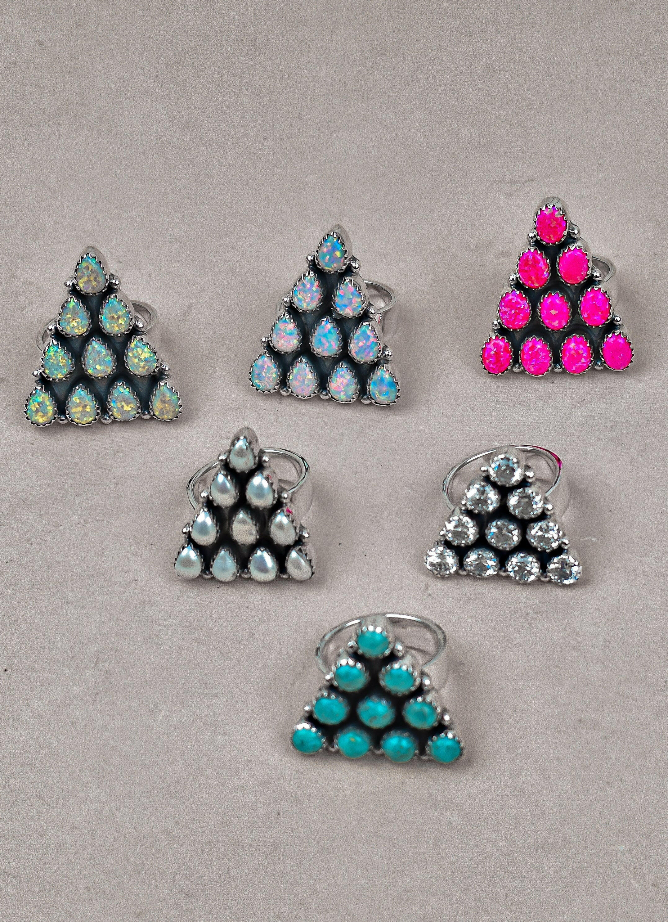 Pyramid Prism Gemstone Ring-Cluster Rings-Krush Kandy, Women's Online Fashion Boutique Located in Phoenix, Arizona (Scottsdale Area)