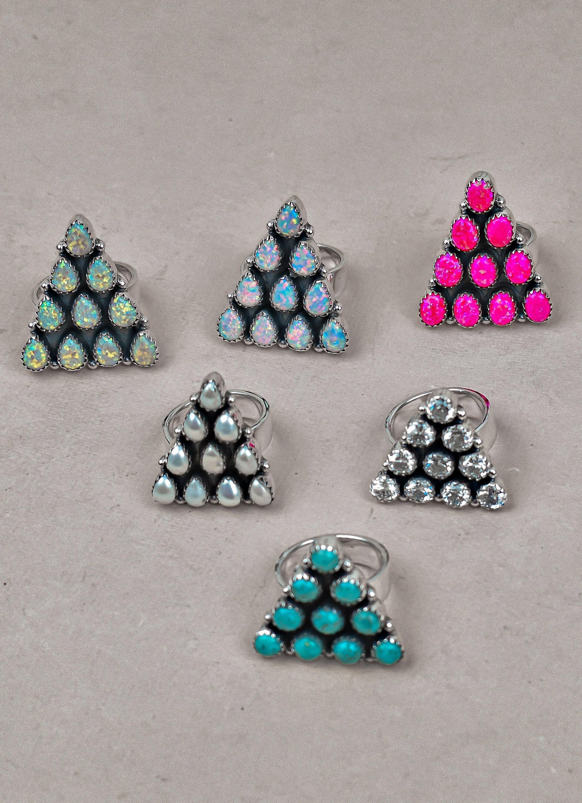 Pyramid Prism Gemstone Ring-Cluster Rings-Krush Kandy, Women's Online Fashion Boutique Located in Phoenix, Arizona (Scottsdale Area)